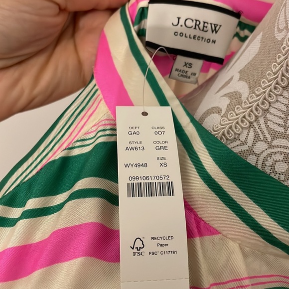 NWT J.CREW Collection XS Silk Blouse - Picture 4 of 6